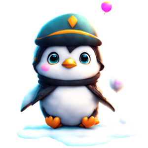 Pingouin avec des ballons' Autocollant