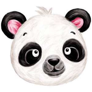 Baixe Rosto Sorridente de Urso Panda Cartoon PNG - Creative Fabrica