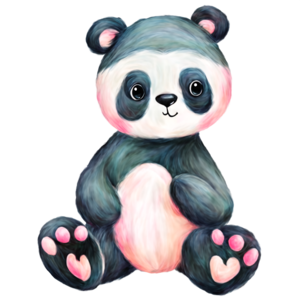 Baixe Urso Panda de Desenho Animado Adorável Sentado em Pé PNG - Creative  Fabrica