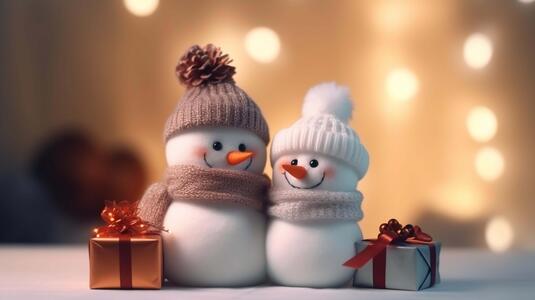 La Veille De Noël, Un Enfant Tient Des Figurines En Chocolat Comme Des  Bonhommes De Neige