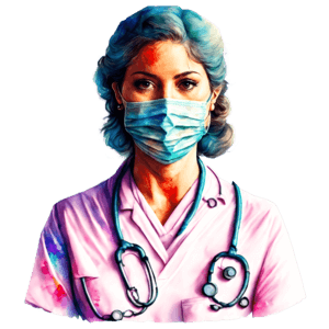 Enfermera linda del estetoscopio | Patrón de Doctor EKG | Mochila