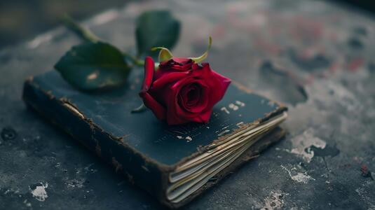 Rosa Vermelha em Livro Vintage thumbnail