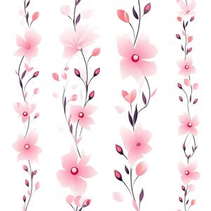 Download Elegant Pink Floral Borders for Home or Office Decor Patterns ...