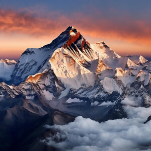 Monte Everest ao pôr do sol thumbnail