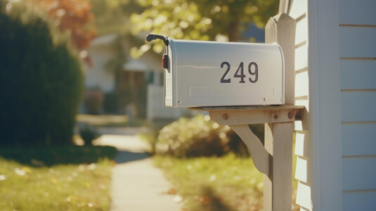Briefkasten in einem Vorort Hintergründe thumbnail