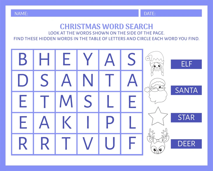 Christmas-themed puzzle