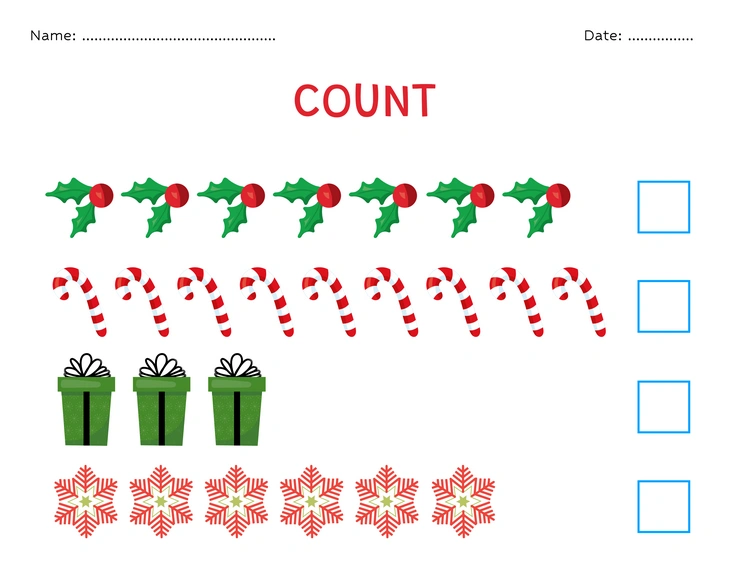 Counting Exercise for Kids