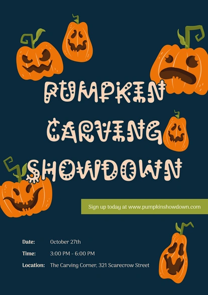Pumpkin Carving Event Invitation