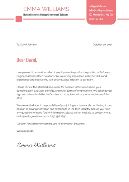 Employment Offer