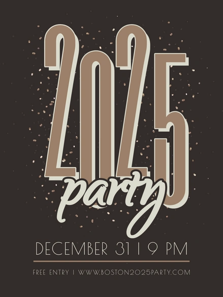 New Year's Eve party advertisement
