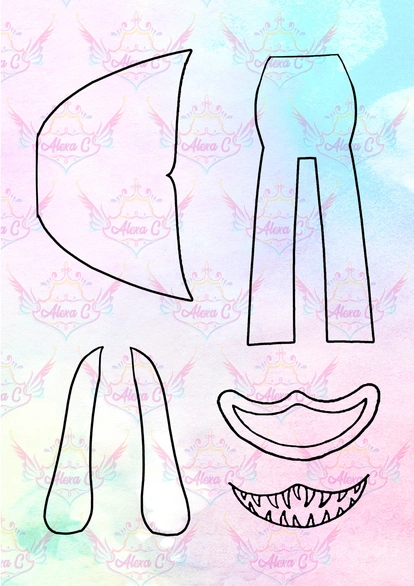 Craft template outlines for art projects