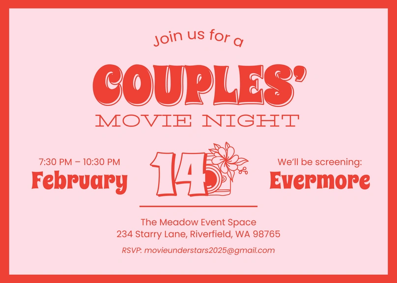 Movie Night Event Invitation