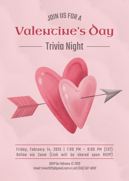 Valentine's Day event invitation