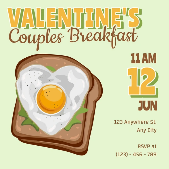 Couples Breakfast Invitation