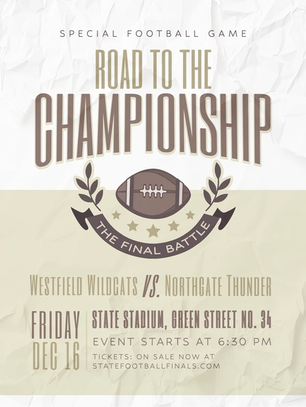 Football Championship Event Poster