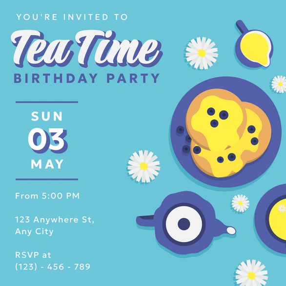 Tea Time Birthday Party