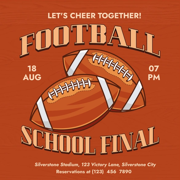 School football final match announcement