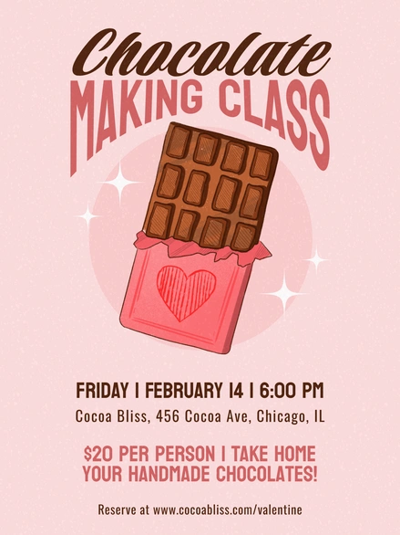 Chocolate Making Class Promotion