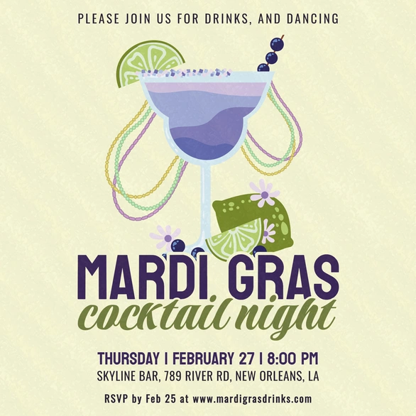 Mardi Gras Cocktail Night