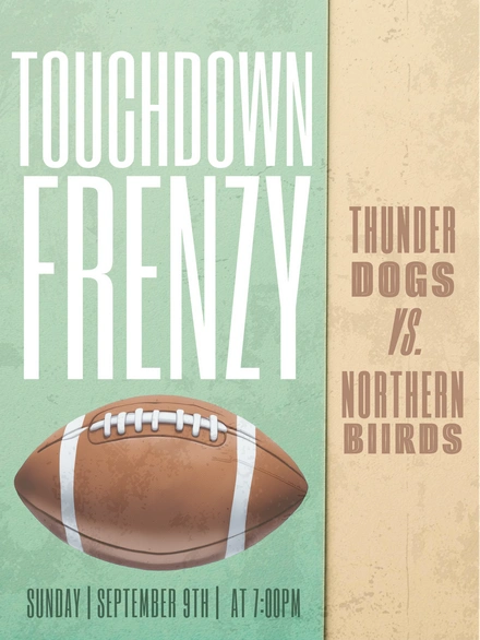 Football Game Advertisement