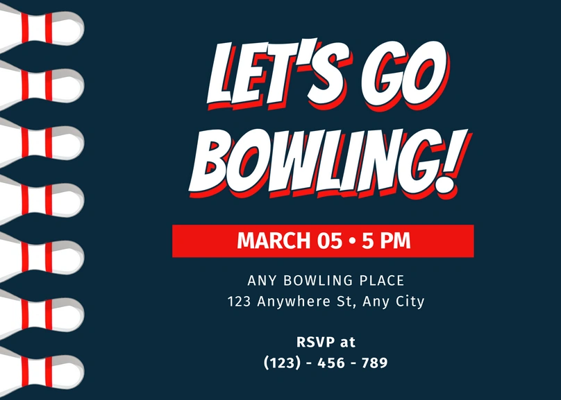 Bowling Event Invitation