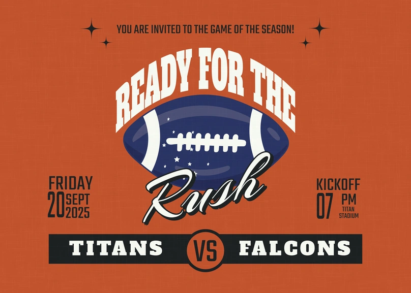 Football Game Invitation