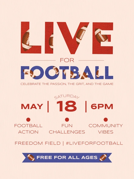 Live for Football Poster