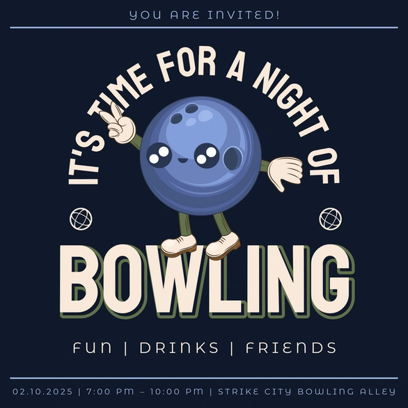 Bowling Event Invitation
