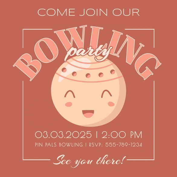 Bowling Party Invitation
