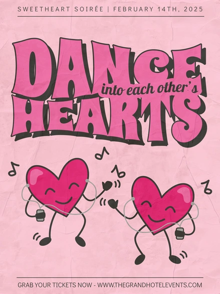 Valentine's Day dance event promotion
