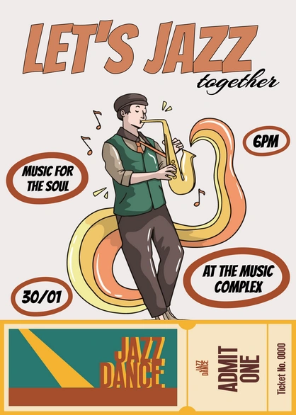 Jazz Music Event Poster
