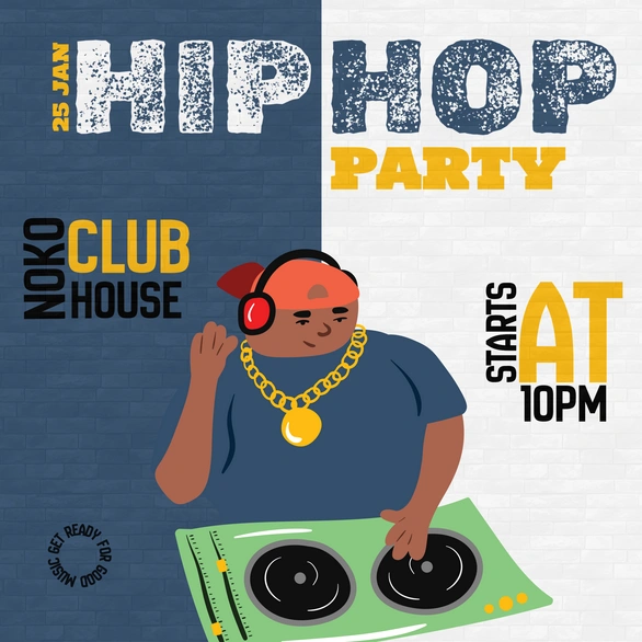 Hip Hop Party Announcement
