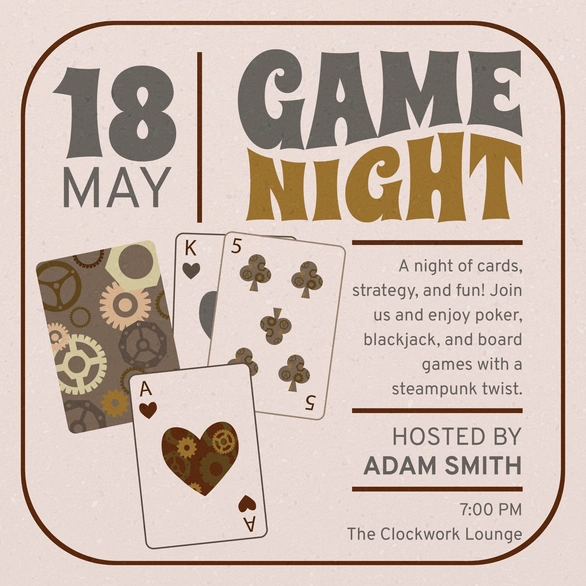 Invitation to a Game Night event