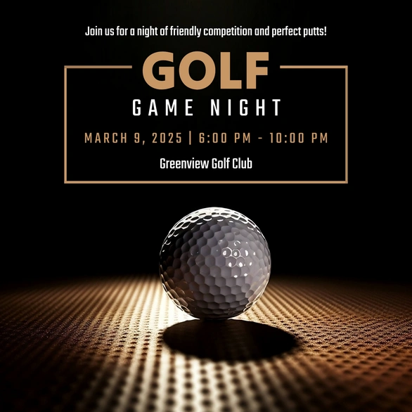 Golf Game Night Event