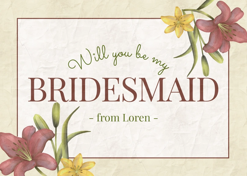 Bridesmaid Proposal