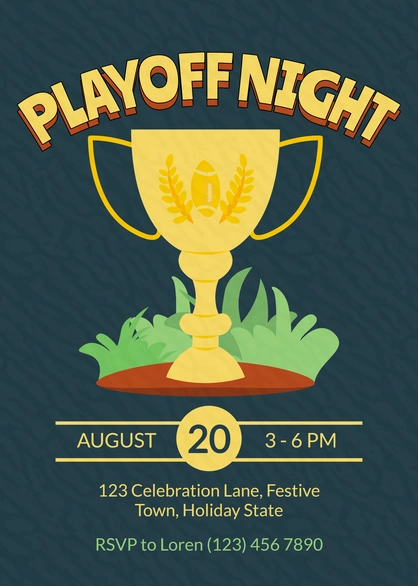 Playoff Night Event Invitation