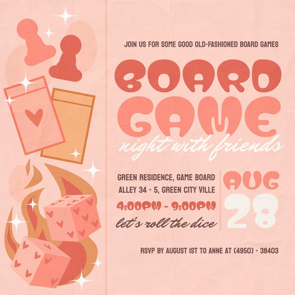 Invitation to a Board Game Night