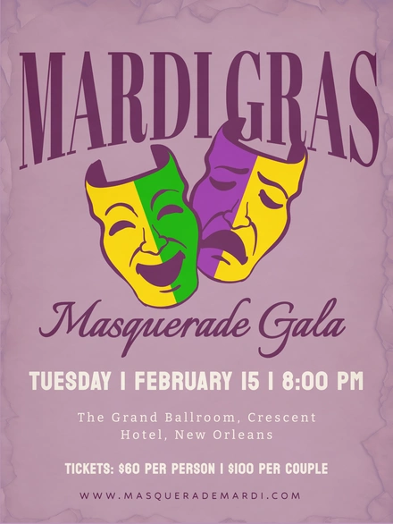 Mardi Gras Event Announcement