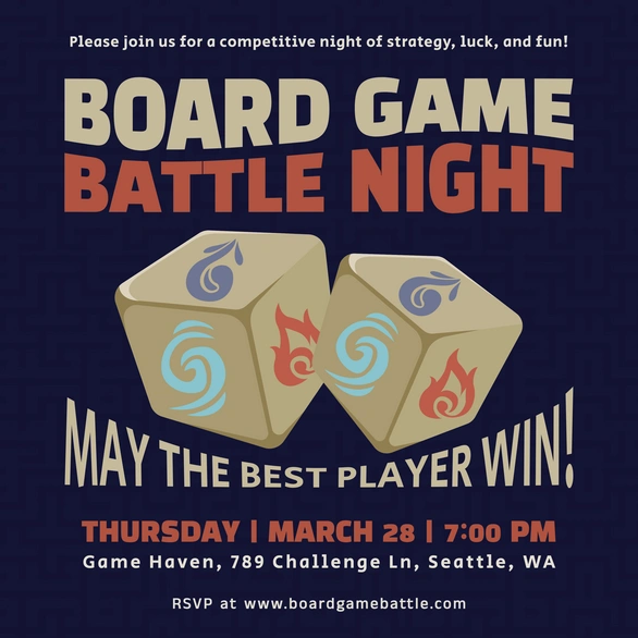 Board Game Event Announcement