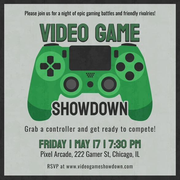 Gaming Event Invitation