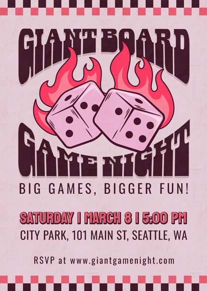 Board Game Event Invitation