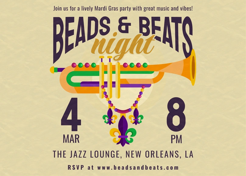 Mardi Gras Event Poster