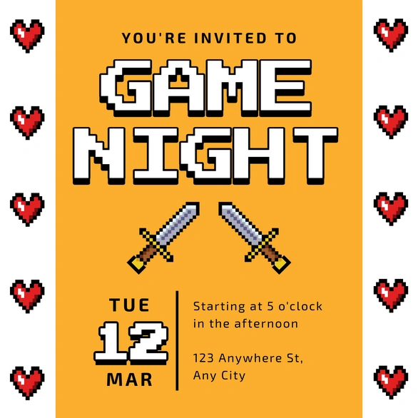 Invitation to a Game Night