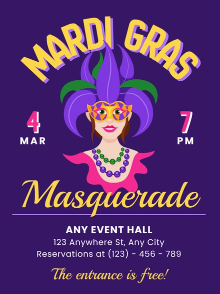 Masquerade Party Advertisement