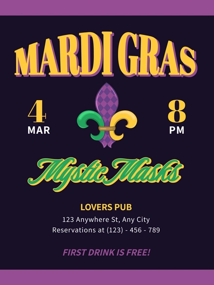 Mardi Gras Celebration at Lovers Pub
