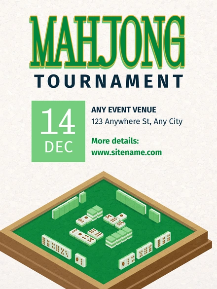 Mahjong Tournament invitation