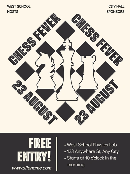 Chess fever event advertisement