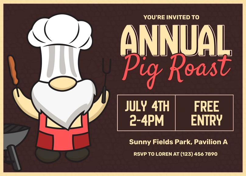 Invitation to a Pig Roast