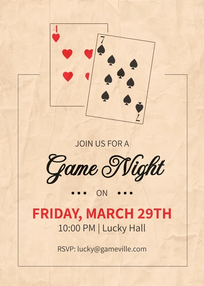 Invitation to a Game Night