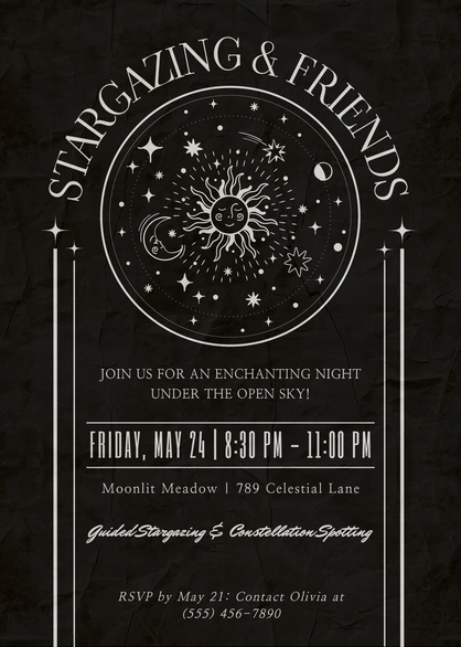 Stargazing Event Invitation